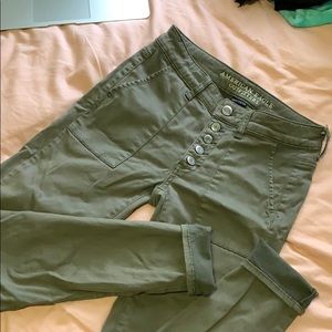 Army high rise button fly American eagle pant
